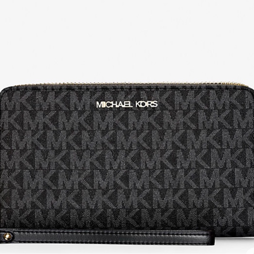 Michael Kors Black Jet Set Travel Zip Pouch